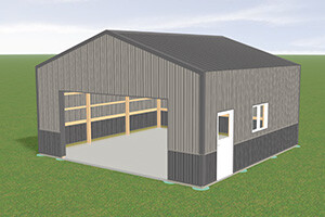 BG Supply 24x24x10 Pole Barn Kit